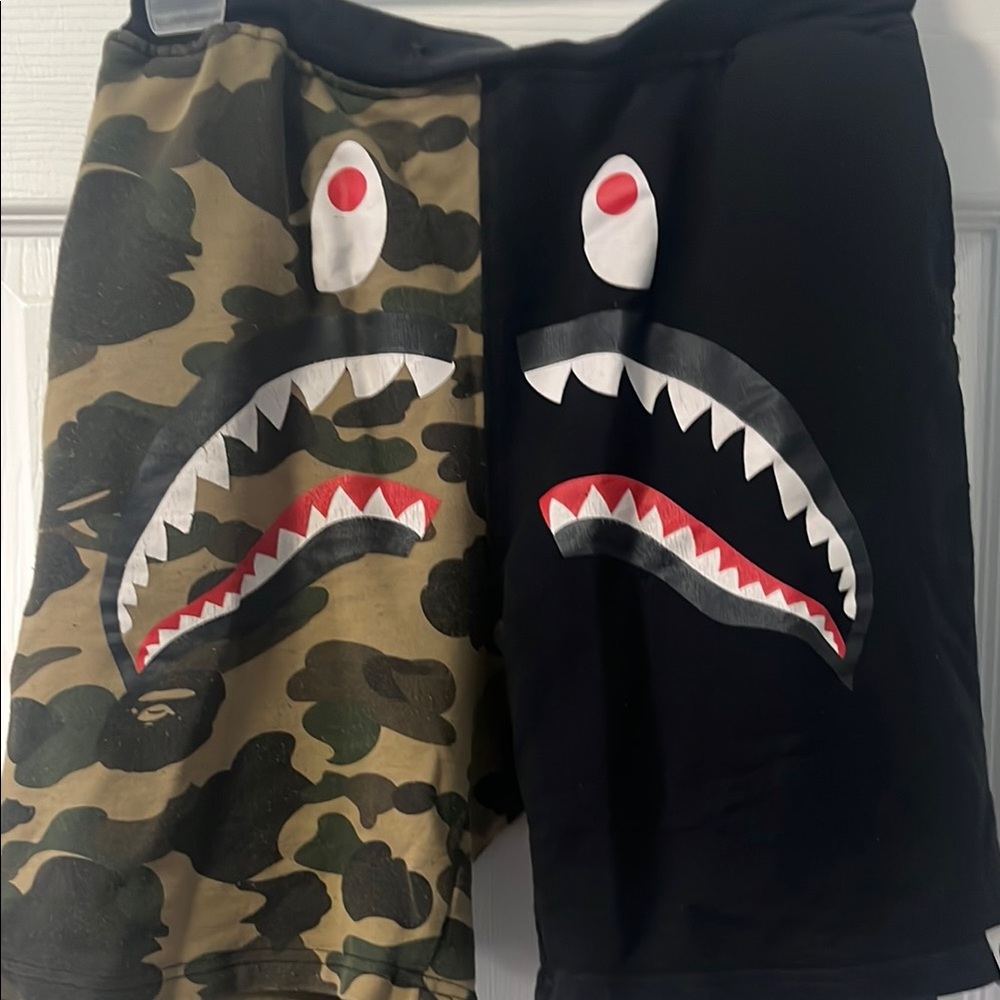 Bape Camo and Black Shark Design Kid’s Shorts
